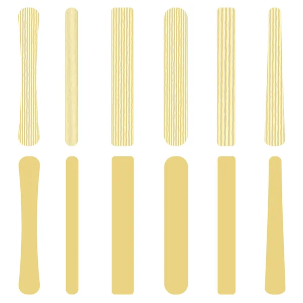 Conjunto de vara de sorvete diferente isolado no fundo branco — Vetor de Stock