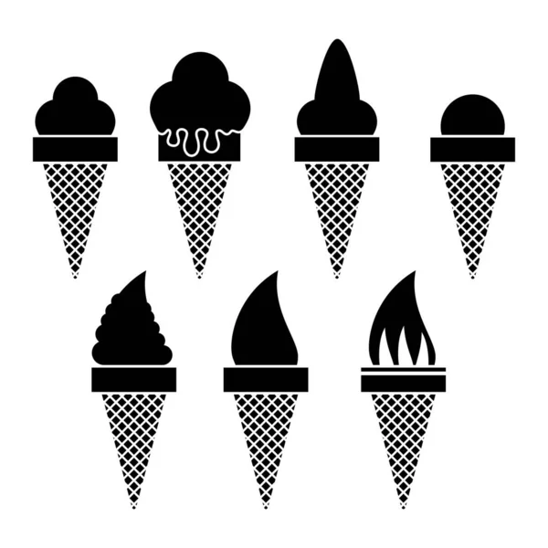 Icona gelato dolce isolata su sfondo bianco — Vettoriale Stock