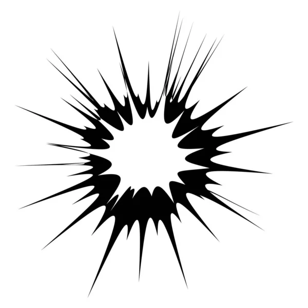 Explodir Flash, Explosão de desenhos animados, Estrela Burst isolado em fundo branco — Fotografia de Stock