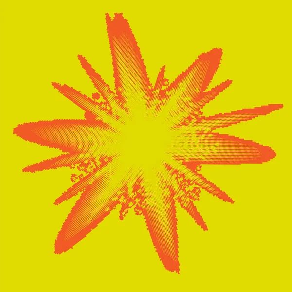Explotar Flash, Explosión de dibujos animados, Estallido de estrellas aislado en el fondo amarillo — Foto de Stock