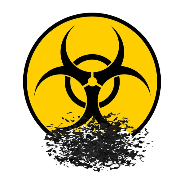 Vorsicht Biohazard Sign Isoliert auf weißem Hintergrund. International Hazard Symbol. Warnung vor Viren — Stockfoto