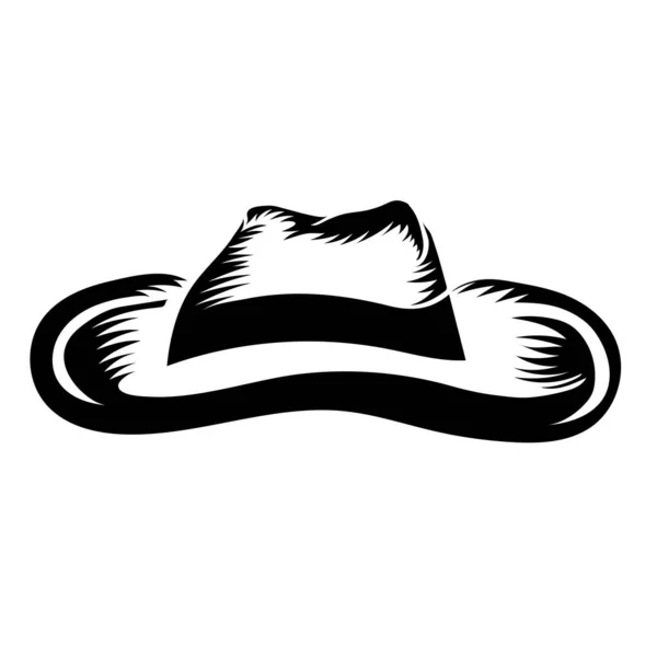 Icono de sombrero americano aislado sobre fondo blanco — Vector de stock