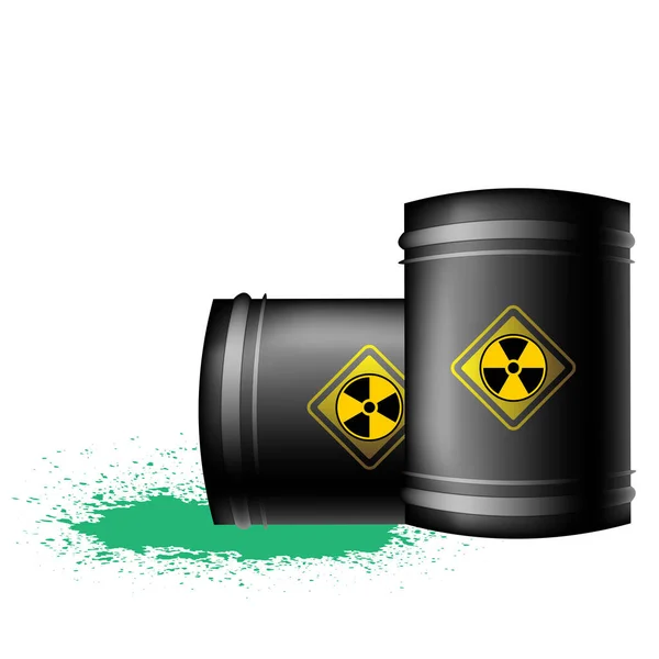 Ionizing Radiation Sign. Radioactive Contamination Symbol. Warning Danger Hazard on White Background — Stok fotoğraf