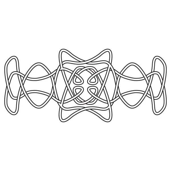Patrón Celta Aislado sobre Fondo Blanco. Diseño escandinavo. Logo de vikingos decorativos — Archivo Imágenes Vectoriales