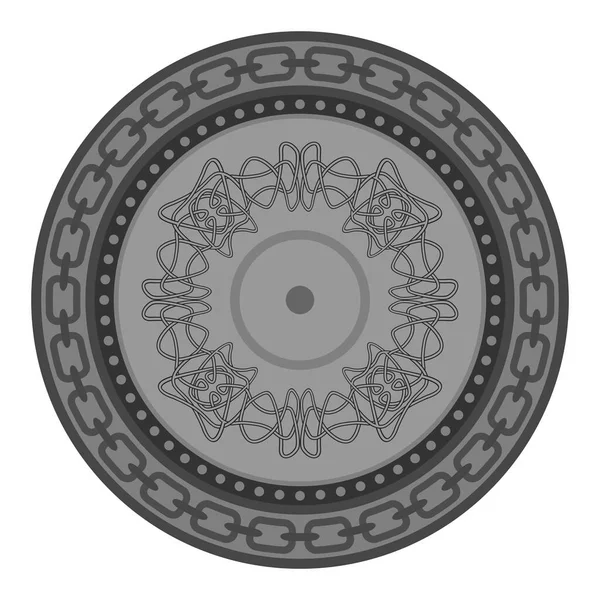 Keltisches Muster isoliert auf weißem Hintergrund. Skandinavisches Design. Dekorative Wikinger Logo — Stockfoto
