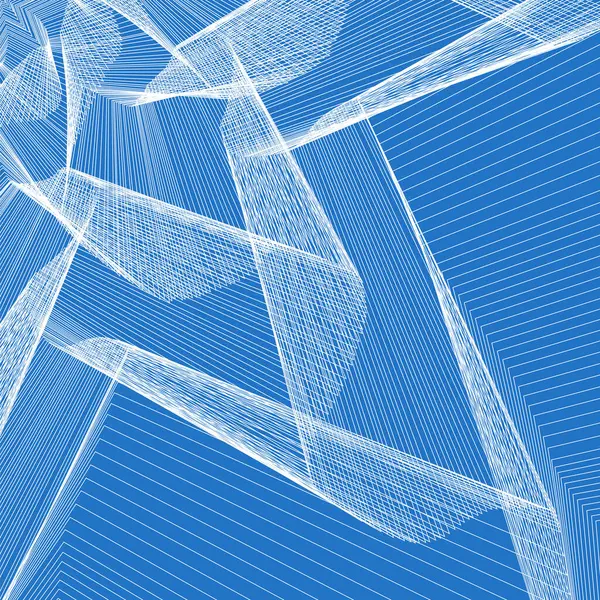 Patrón de línea blanca abstracta sobre fondo azul —  Fotos de Stock