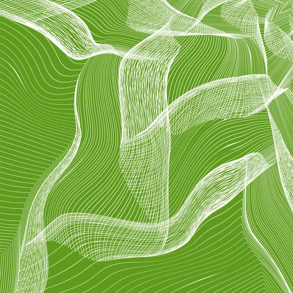 Patrón de línea blanca abstracta sobre fondo verde —  Fotos de Stock