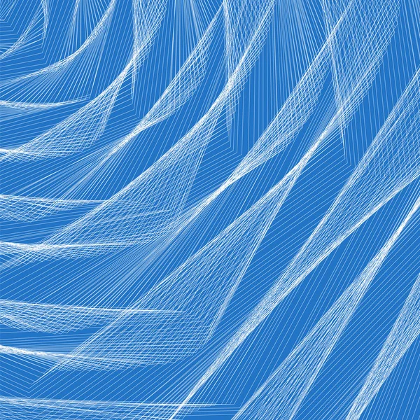 Patrón de línea blanca abstracta sobre fondo azul —  Fotos de Stock