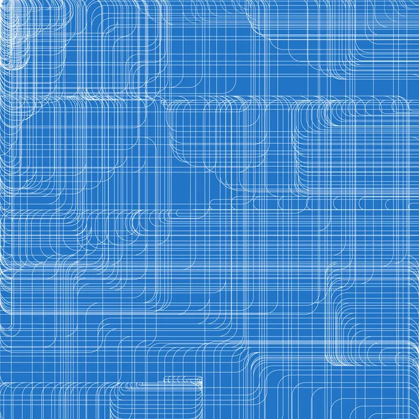 Patrón de línea blanca abstracta sobre fondo azul — Archivo Imágenes Vectoriales