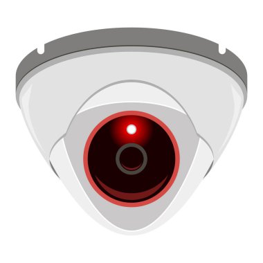 Profesyonel CCTV kamerası Beyaz Arkaplanda izole edildi. Açık hava Video Sistemi