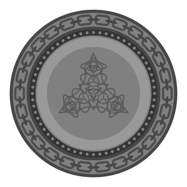 Patrón Celta Aislado sobre Fondo Blanco. Diseño escandinavo. Logo de vikingos decorativos —  Fotos de Stock