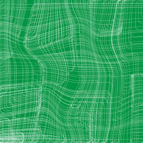 Abstract White Line Pattern on Green Background — Stock Vector