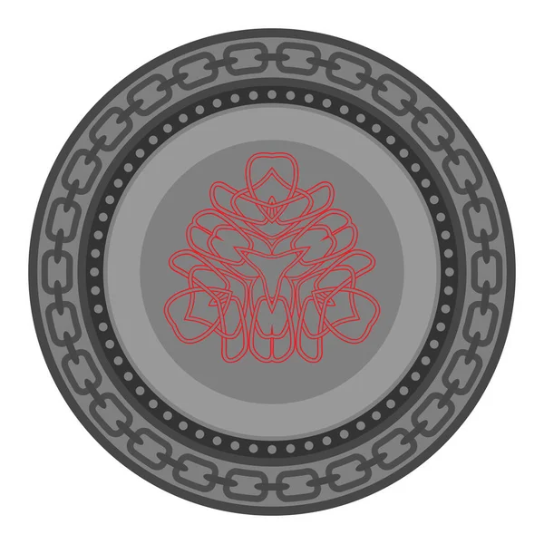 Modèle celtique isolé sur fond blanc. Design scandinave. Logo Vikings décoratif — Image vectorielle