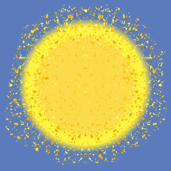 Funkelnder Stern, glühende Lichtexplosion. Starburst mit Funkeln auf blauem Hintergrund — Stockfoto