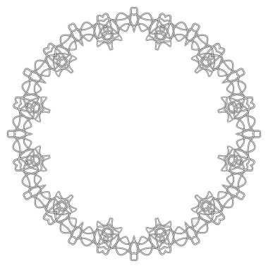 Beyaz Arkaplan 'da Kelt deseni izole edildi. İskandinav Tasarımı. Dekoratif Vikings Logosu