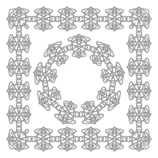 Keltische patroon geïsoleerd op witte achtergrond. Scandinavisch ontwerp. Decoratieve Vikingen Logo — Stockvector