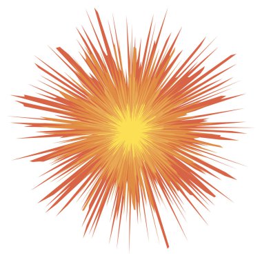 Raster Patlaması, Karikatür Patlaması, Beyaz Arkaplanda Yıldız Patlaması