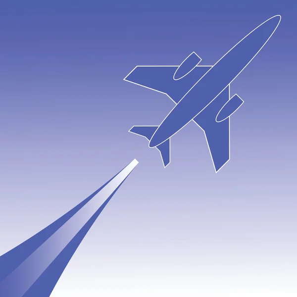 Silhouette d'avion — Image vectorielle