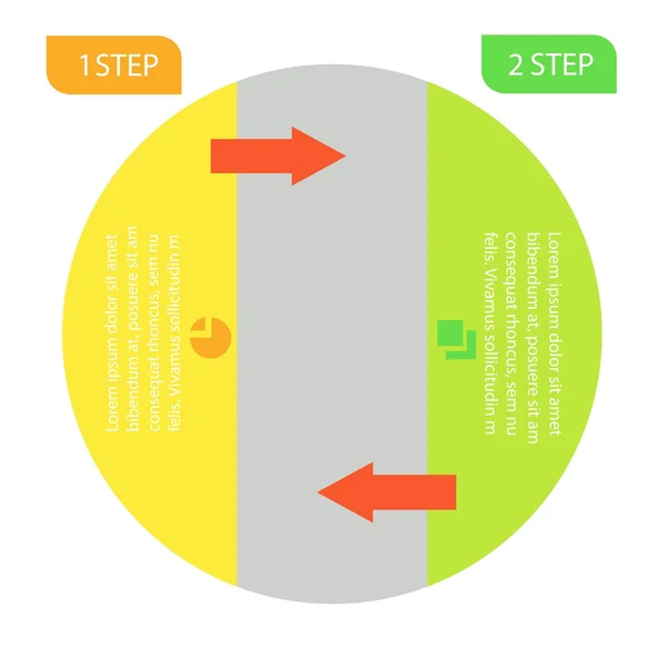 Info grafica business circle — Vettoriale Stock