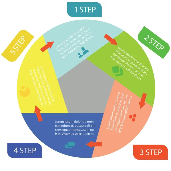 Info graphic business circle — Stock Vector