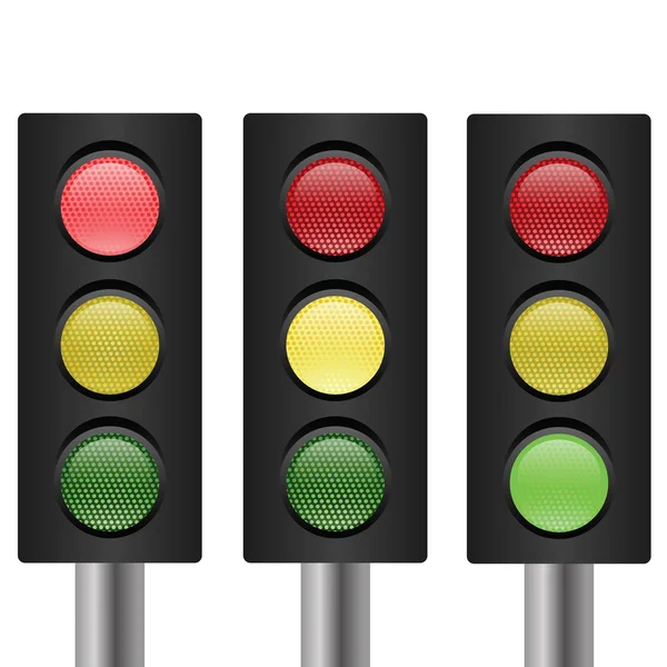 Set of traffic light — Stock Vector