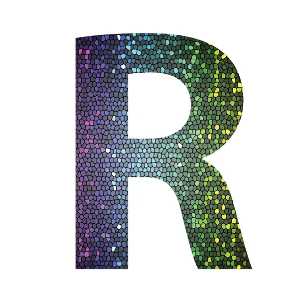 Letter R of different colors — Stock Vector