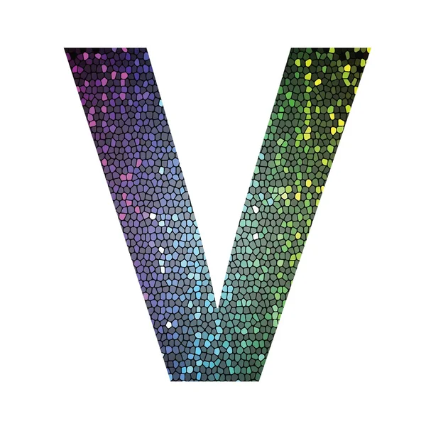 Буква V разных цветов — стоковый вектор