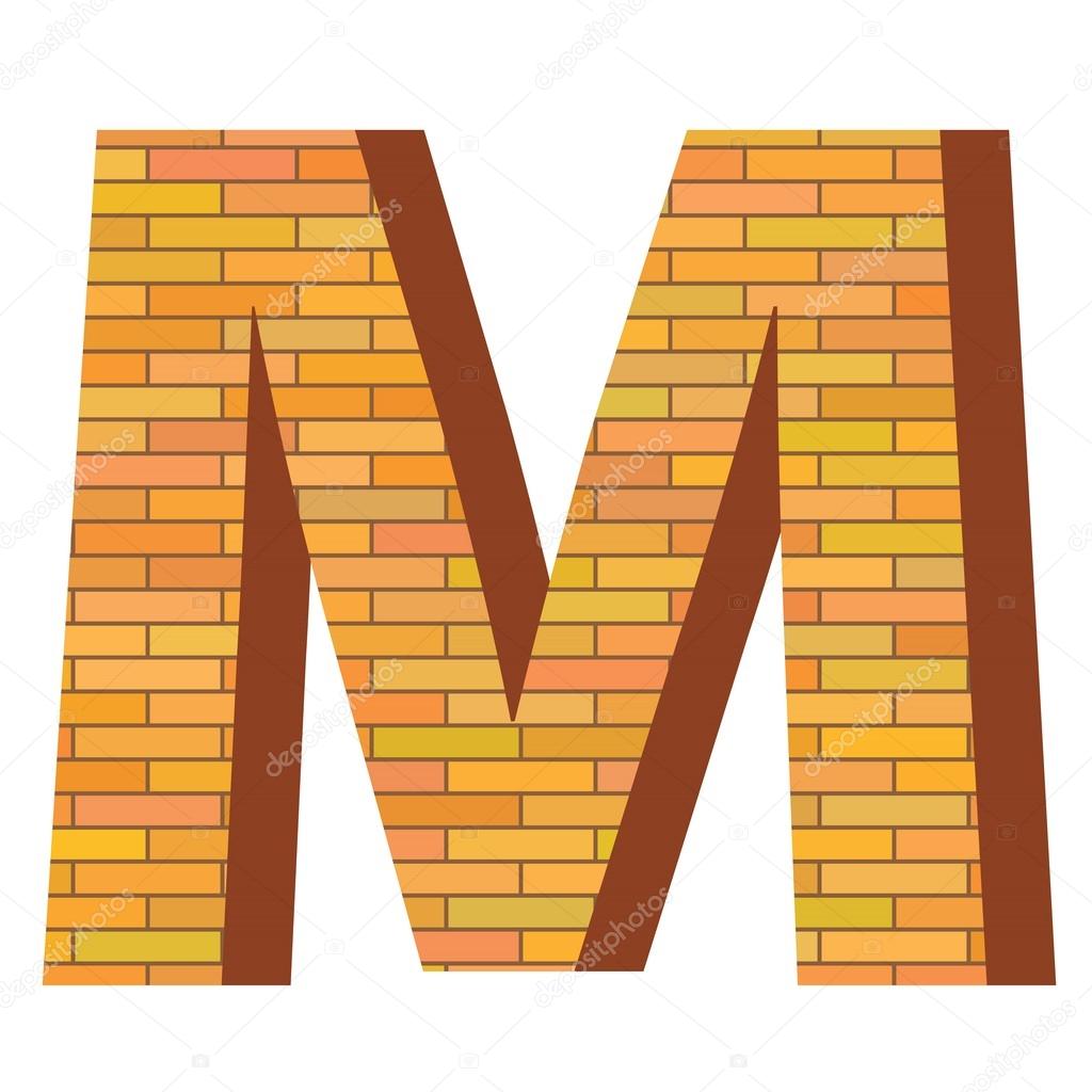 brick letter M