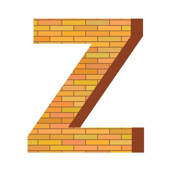 Brick letter Z — Stock Vector