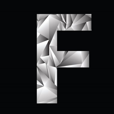 crystal letter  F