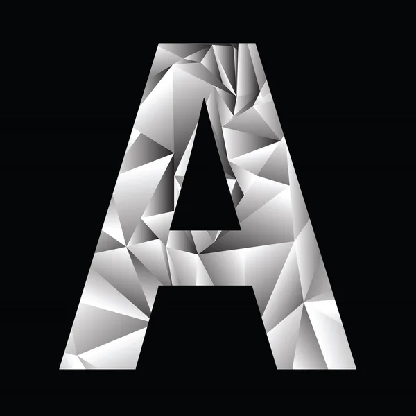 Cristal lettre A — Image vectorielle