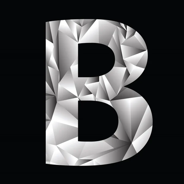 Crystal bokstaven b — Stock vektor