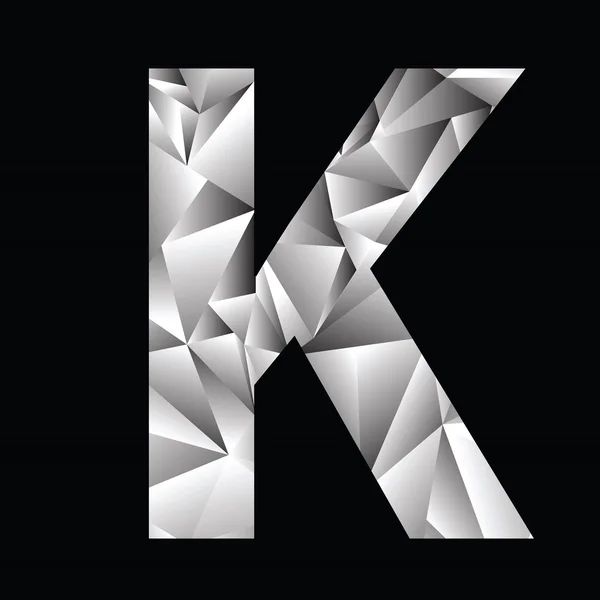 Crystal letter  K — Stock Vector