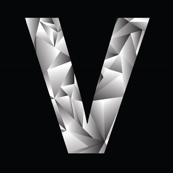 水晶字母 v — 图库矢量图片