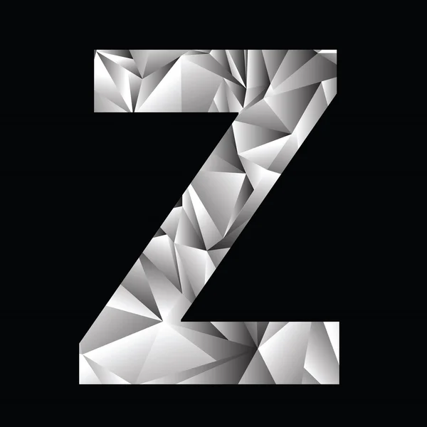 Letra de cristal Z — Vetor de Stock