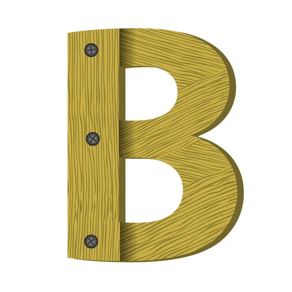 木材字母 b — 图库矢量图片