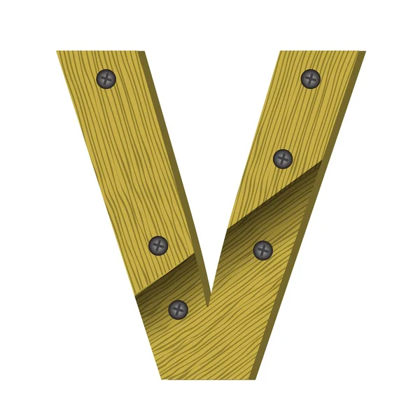 木材字母 v — 图库矢量图片