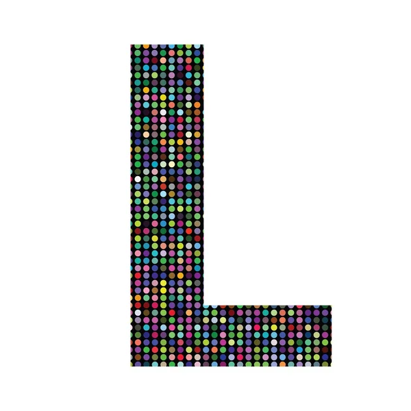 Multicolor letter L — Stock Vector