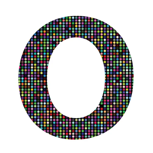 Multicolor alfabet o — стоковий вектор