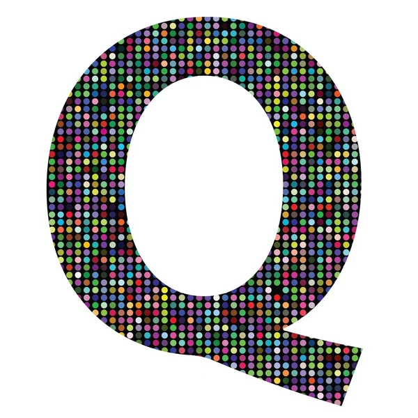 Multicolor bokstaven q — Stock vektor