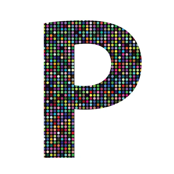 Багатобарвної буква p — стоковий вектор