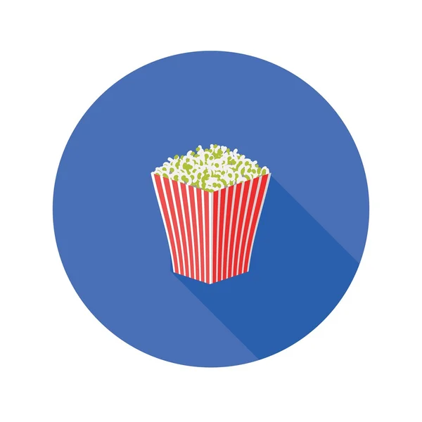 Palomitas de maíz icono plano — Vector de stock