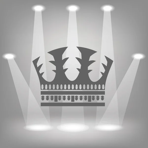 Silhouette of crown — Stock Vector