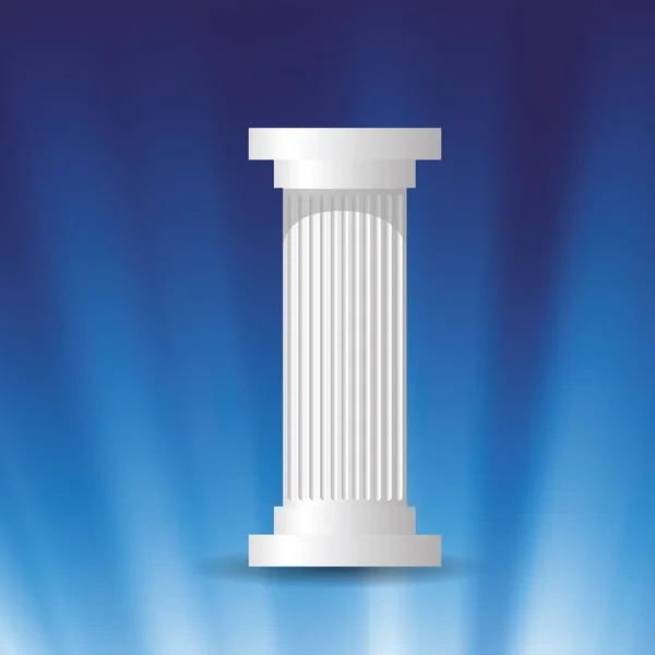 Coluna de mármore branco — Vetor de Stock