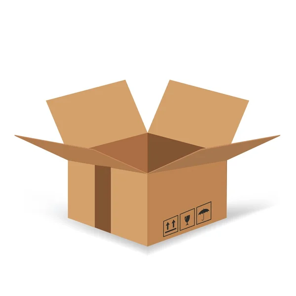 Caja de cartón — Vector de stock