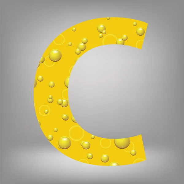 Beer letter C — Stock Vector