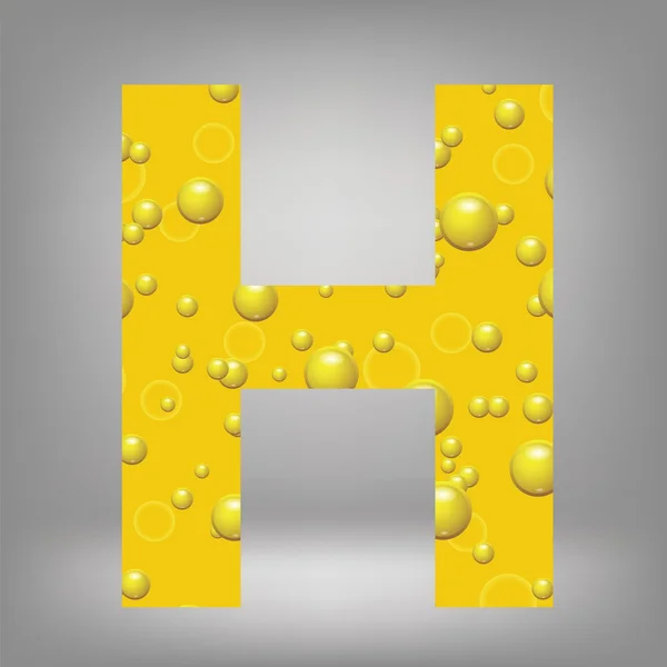 Pivní písmeno H — Stockový vektor