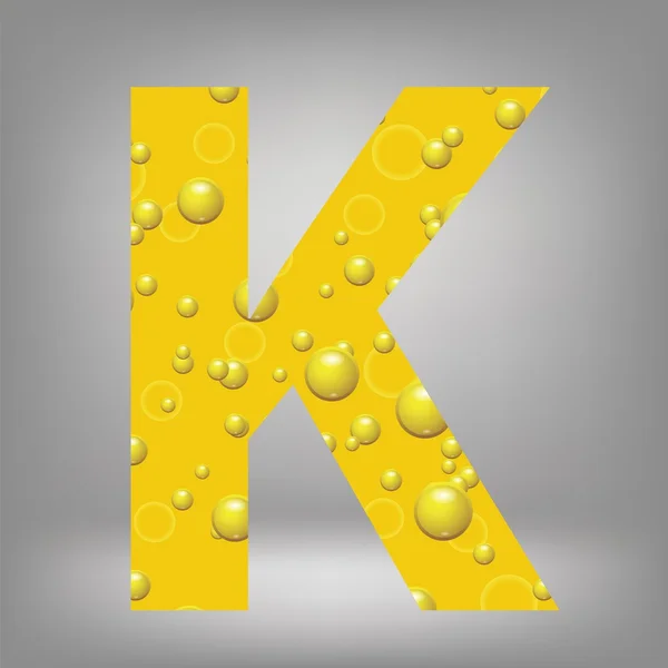 啤酒字母 K — 图库矢量图片
