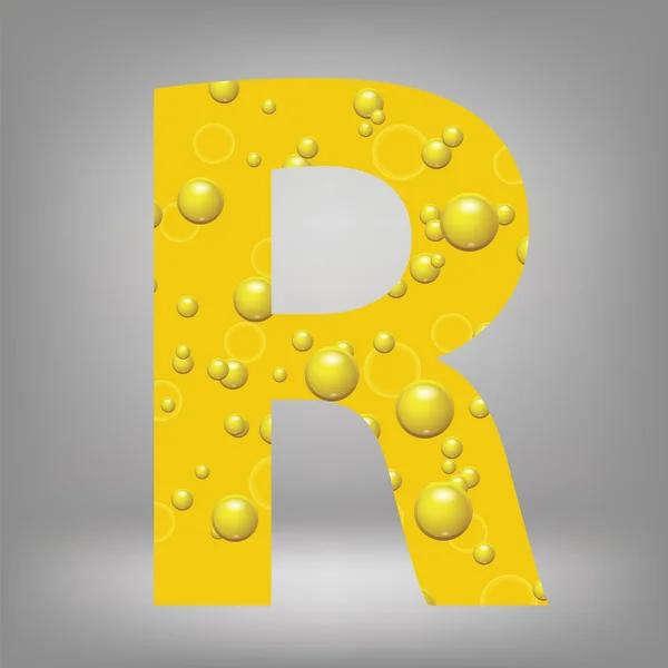 Bière lettre R — Image vectorielle