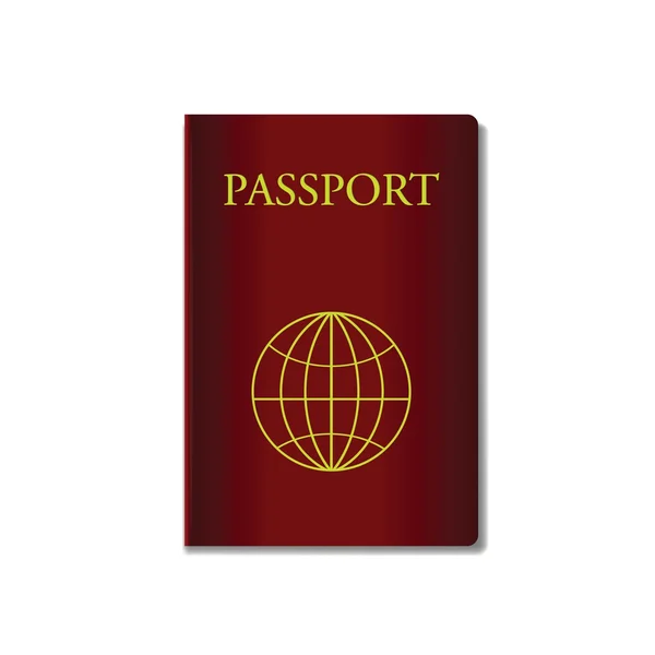 Red passport — Stock Vector